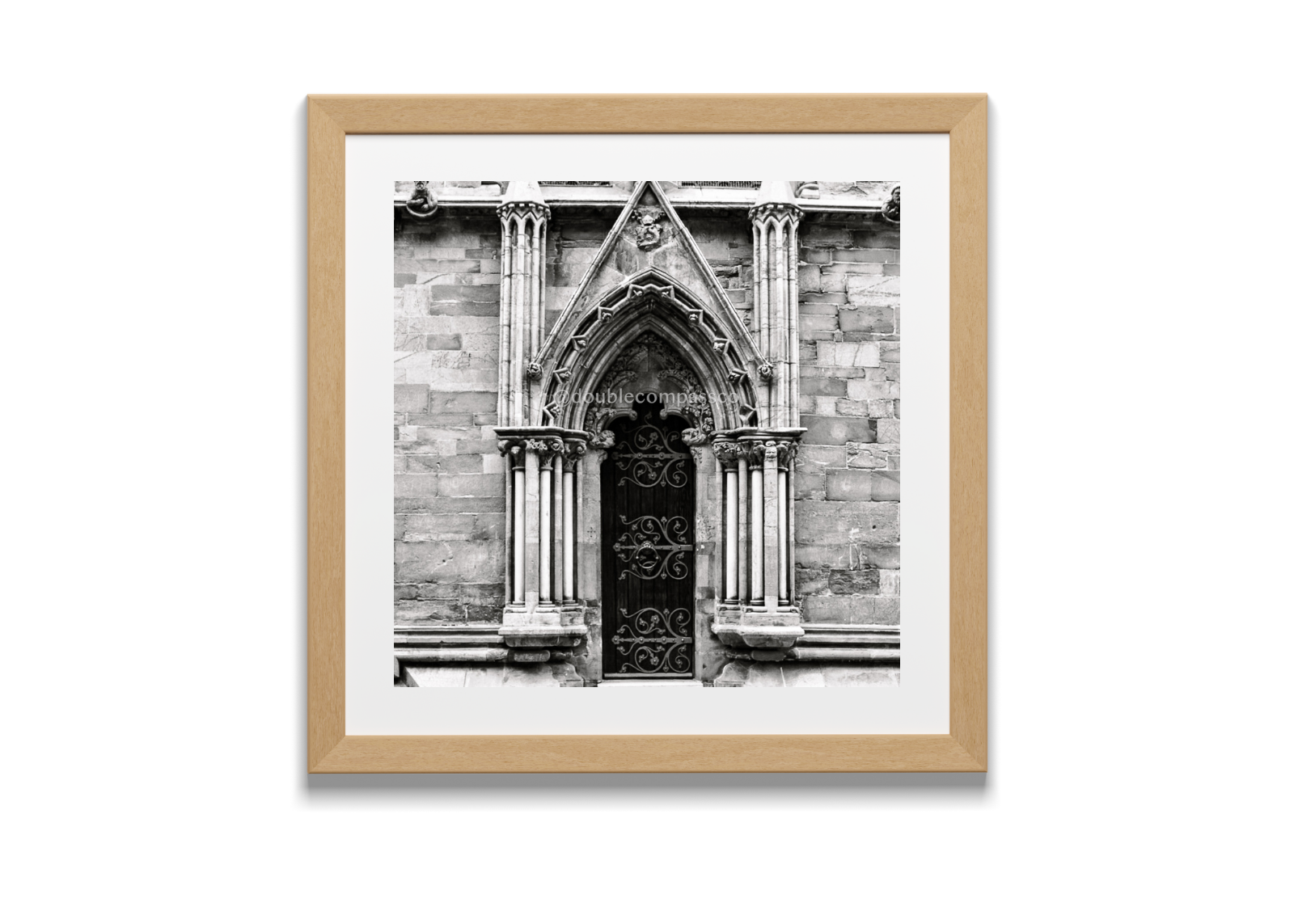 Black and White church door in Norway
